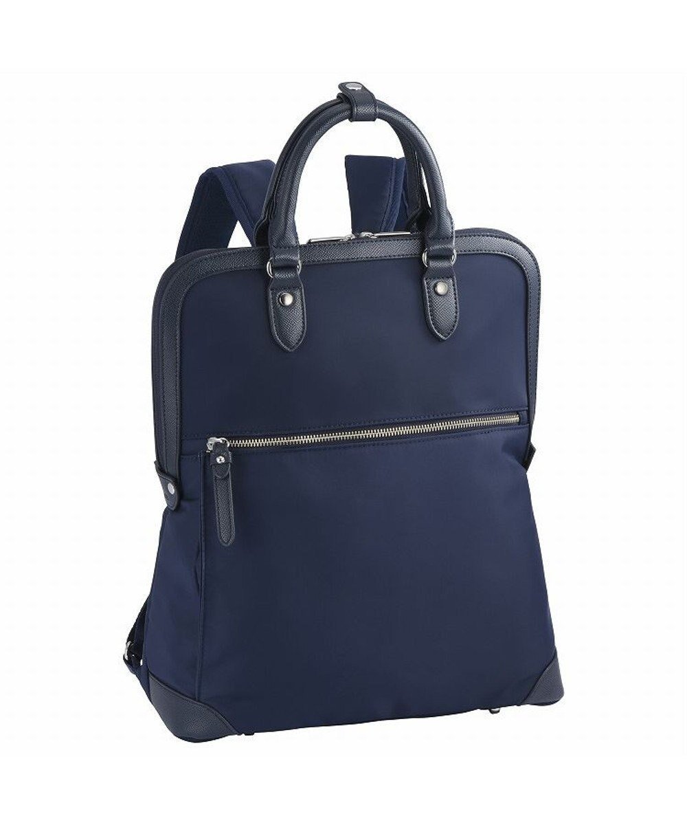 【エースバッグズアンドラゲッジ/ACE BAGS & LUGGAGE】のace.GENE エルビーサック2 リュックサック 14.0インチ A4サイズ 17302 インテリア・キッズ・メンズ・レディースファッション・服の通販 founy(ファニー) 　ファッション　Fashion　レディースファッション　WOMEN　バッグ　Bag　コンパクト　Compact　抗菌　Antibacterial　スタイリッシュ　Stylish　スリム　Slim　フォルム　Form　フロント　Front　ポケット　Pocket　リップ　Lip　リュック　Ruck Sack　ビジネス 仕事 通勤　Business　ネイビー|ID: prp329100004293783 ipo3291000000029788327