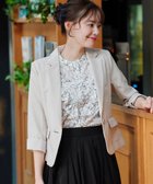 【ティアクラッセ/Tiaclasse】の【吸水速乾・接触冷感・UVケア・防シワ・洗える】カチオンテーラードジャケット グレージュ|ID: prp329100004295339 ipo3291000000030955953