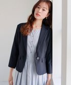 【ティアクラッセ/Tiaclasse】の【吸水速乾・接触冷感・UVケア・防シワ・洗える】カチオンテーラードジャケット ネイビー|ID: prp329100004295339 ipo3291000000030955955
