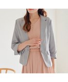 【ティアクラッセ/Tiaclasse】の【吸水速乾・接触冷感・UVケア・防シワ・洗える】カチオンテーラードジャケット チャコールグレー|ID: prp329100004295339 ipo3291000000030955957