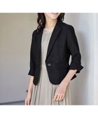 【ティアクラッセ/Tiaclasse】の【吸水速乾・接触冷感・UVケア・防シワ・洗える】カチオンテーラードジャケット ブラック|ID: prp329100004295339 ipo3291000000031814562