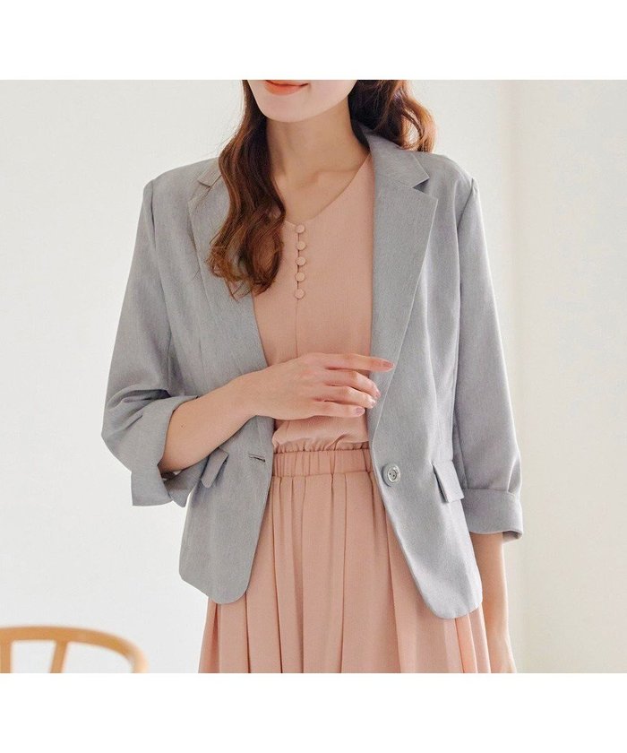 【ティアクラッセ/Tiaclasse】の【おのののかさん着用】カチオンテーラードジャケット インテリア・キッズ・メンズ・レディースファッション・服の通販 founy(ファニー) https://founy.com/ ファッション Fashion レディースファッション Fashion for Women アウター Coat / Outerwear Collection レディースジャケット・軽アウター Jackets テーラードジャケット / 通勤・きれいめスタイル Tailored Jackets & Blazers アクセサリー Fashion Accessories 春 Spring カーディガン Cardigan, Knitwear 吸水 Absorbent, Quick-Dry シャンブレー Chambray, Denim-Like Fabric シルバー Silver, Metallic Silver シンプル Simple, Minimal ジャケット Jacket, Outerwear チュニック Tunic, Long Top テーラード Tailored, Tailored Fit S/S・春夏 SS, Spring/Summer, Warm Season 再入荷 Restock / Back in Stock 夏 Summer 新作・新入荷 New Arrivals / New In ビジネス 仕事 通勤 Business / Work / Commuting |ID: prp329100004295339 ipo3291000000036250481