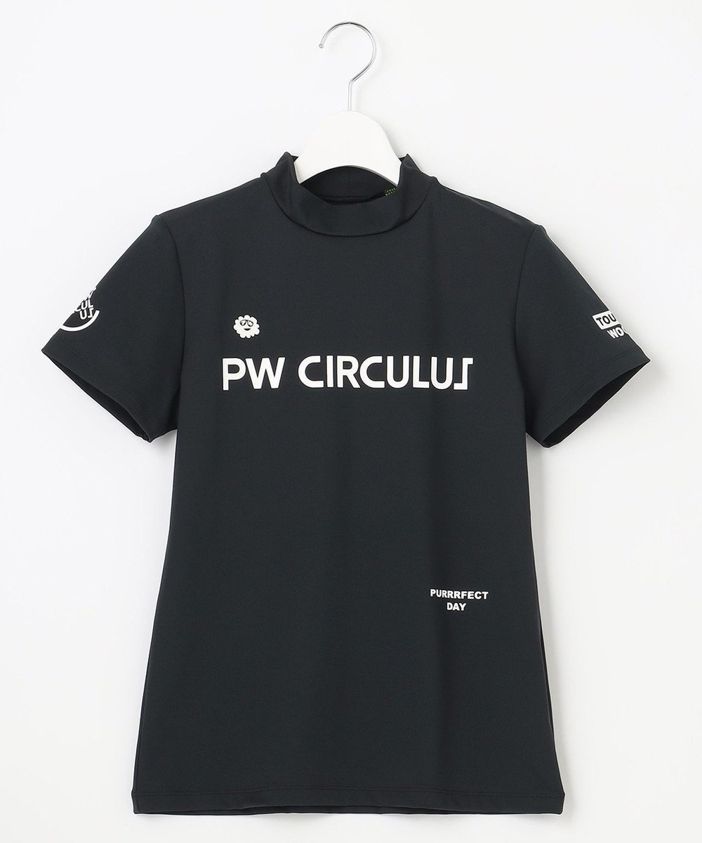 【ピーダブリュサーキュラス/PW CIRCULUS】の【WOMEN】【ストレッチ / UVケア】ロゴ モックネック シャツ インテリア・キッズ・メンズ・レディースファッション・服の通販 founy(ファニー) 　ファッション　Fashion　レディースファッション　WOMEN　トップス・カットソー　Tops/Tshirt　シャツ/ブラウス　Shirts/Blouses　ロング / Tシャツ　T-Shirts　カットソー　Cut and Sewn　S/S・春夏　Ss・Spring/Summer　インナー　Inner　カットソー　Cut And Sew　グラフィック　Graphic　ゴルフ　Golf　シンプル　Simple　ストレッチ　Stretch　モックネック　Mock Neck　夏　Summer　春　Spring　ブラック|ID: prp329100004295697 ipo3291000000029797389