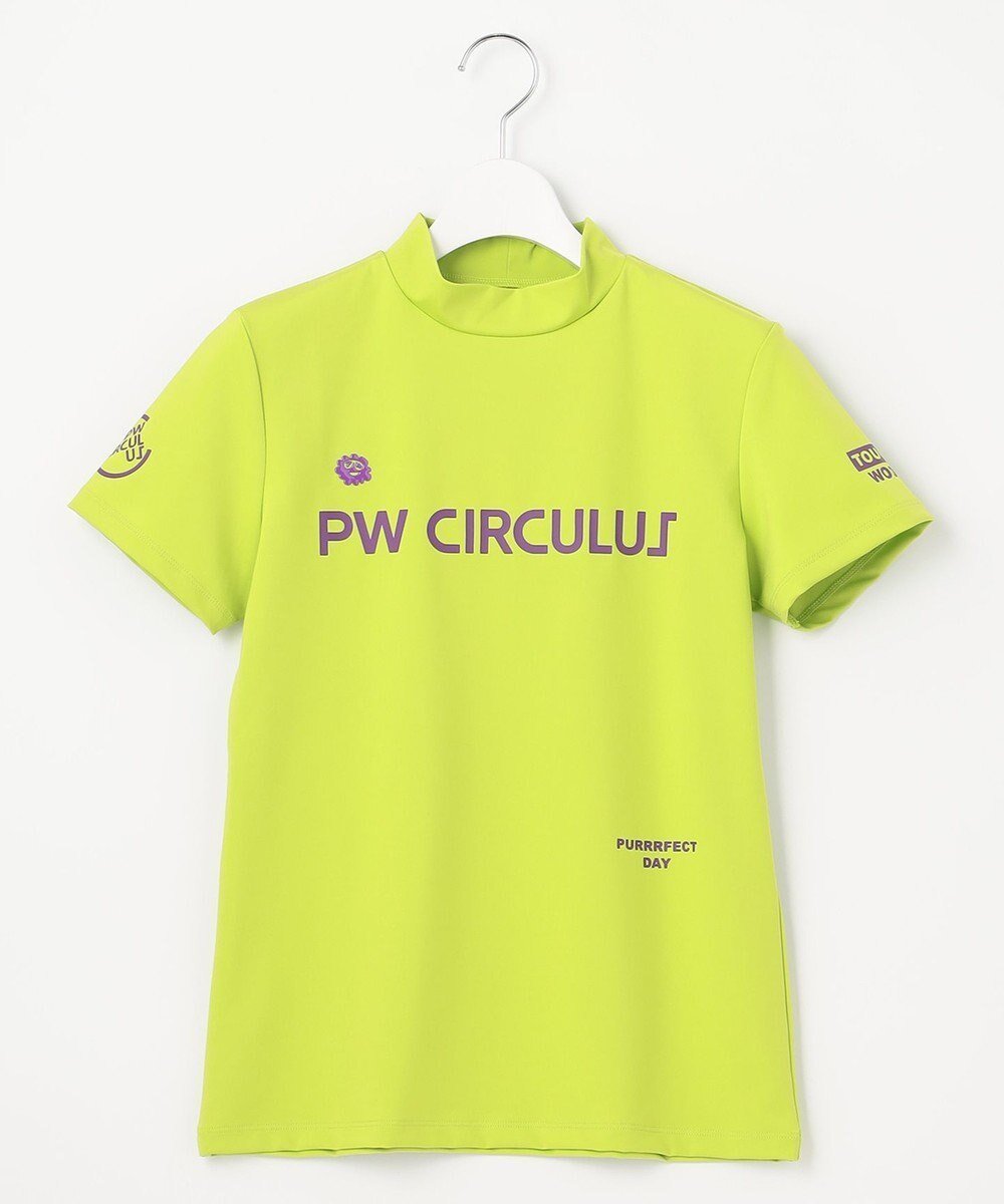 【ピーダブリュサーキュラス/PW CIRCULUS】の【WOMEN】【ストレッチ / UVケア】ロゴ モックネック シャツ インテリア・キッズ・メンズ・レディースファッション・服の通販 founy(ファニー) 　ファッション　Fashion　レディースファッション　WOMEN　トップス・カットソー　Tops/Tshirt　シャツ/ブラウス　Shirts/Blouses　ロング / Tシャツ　T-Shirts　カットソー　Cut and Sewn　S/S・春夏　Ss・Spring/Summer　インナー　Inner　カットソー　Cut And Sew　グラフィック　Graphic　ゴルフ　Golf　シンプル　Simple　ストレッチ　Stretch　モックネック　Mock Neck　夏　Summer　春　Spring　ライム|ID: prp329100004295697 ipo3291000000029797390