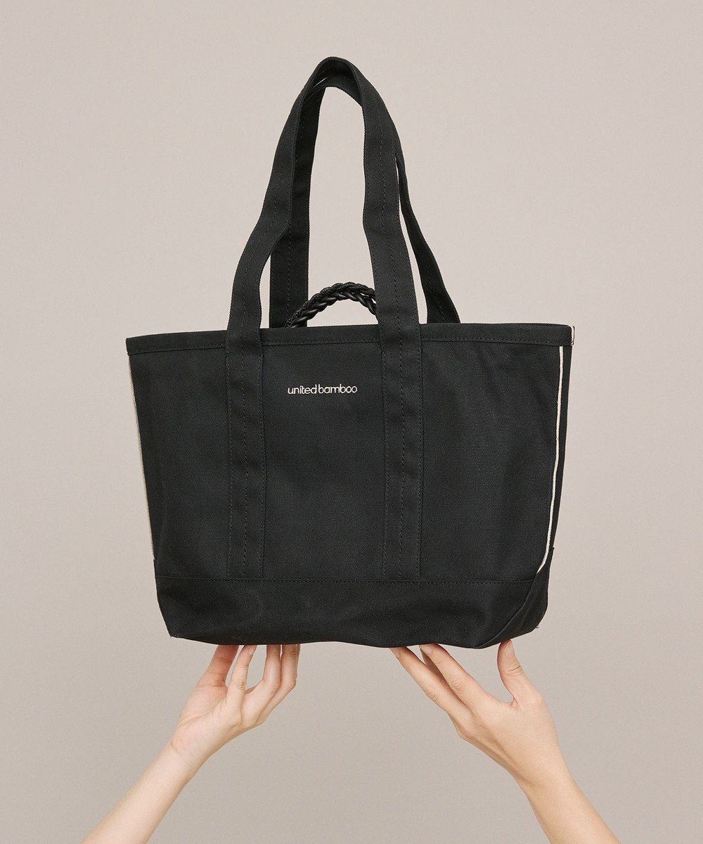 【ユナイテッドバンブールバック/united bamboo LE BAC】のベーシックキャンバストート(大サイズ) インテリア・キッズ・メンズ・レディースファッション・服の通販 founy(ファニー) 　ファッション　Fashion　レディースファッション　WOMEN　バッグ　Bag　ショート　Short　ポケット　Pocket　軽量　Lightweight　ブラック系|ID: prp329100004296273 ipo3291000000031619985