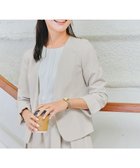 【ティアクラッセ/Tiaclasse】の【ダブルクロス・洗える】カラーレスジャケット グレージュ|ID: prp329100004296640 ipo3291000000031995981
