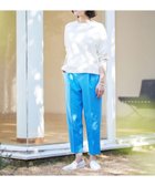 【アンフィーロ 自由区/UNFILO】の【VERY.3月号掲載/洗える/ストレッチ】ハイウエストカラーパンツ ブルー|ID: prp329100004296818 ipo3291000000032670148