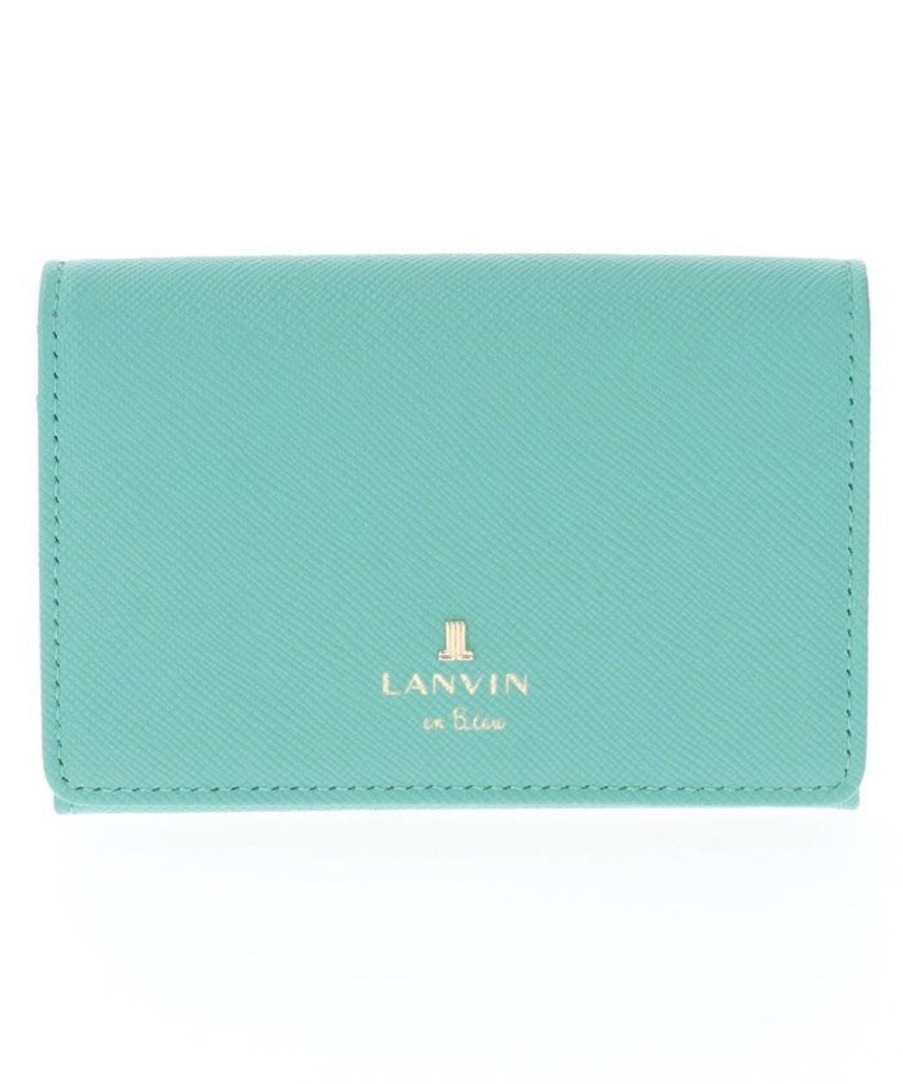 【ランバン オン ブルー/LANVIN en Bleu】のリュクサンブールカラー 名刺入れ インテリア・キッズ・メンズ・レディースファッション・服の通販 founy(ファニー) 　ファッション　Fashion　レディースファッション　WOMEN　財布　Wallets　カードケース/名刺入れ　Card Cases　シンプル　Simple　フロント　Front　プリント　Print　メタル　Metal　モチーフ　Motif　人気　Popularity　財布　Wallet　エメラルドグリーン|ID: prp329100004296901 ipo3291000000029802461