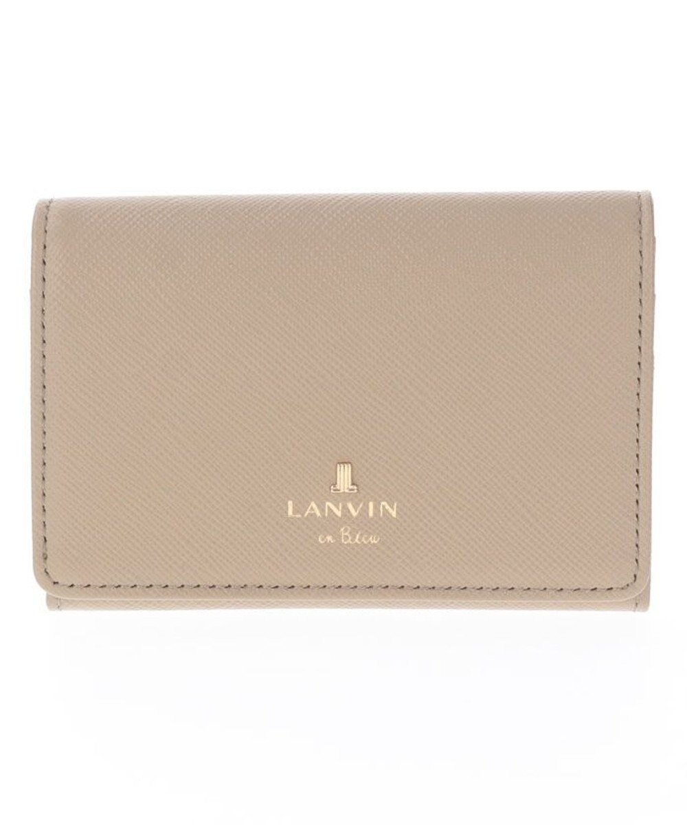 【ランバン オン ブルー/LANVIN en Bleu】のリュクサンブールカラー 名刺入れ インテリア・キッズ・メンズ・レディースファッション・服の通販 founy(ファニー) 　ファッション　Fashion　レディースファッション　WOMEN　財布　Wallets　カードケース/名刺入れ　Card Cases　シンプル　Simple　フロント　Front　プリント　Print　メタル　Metal　モチーフ　Motif　人気　Popularity　財布　Wallet　グレージュ|ID: prp329100004296901 ipo3291000000029802463