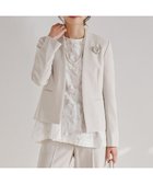 【23区/NIJYUSANKU】の【セットアップ対応/洗える】トリアセダブルジョーゼット ノーカラー ジャケット ベージュ系|ID: prp329100004297164 ipo3291000000036378922