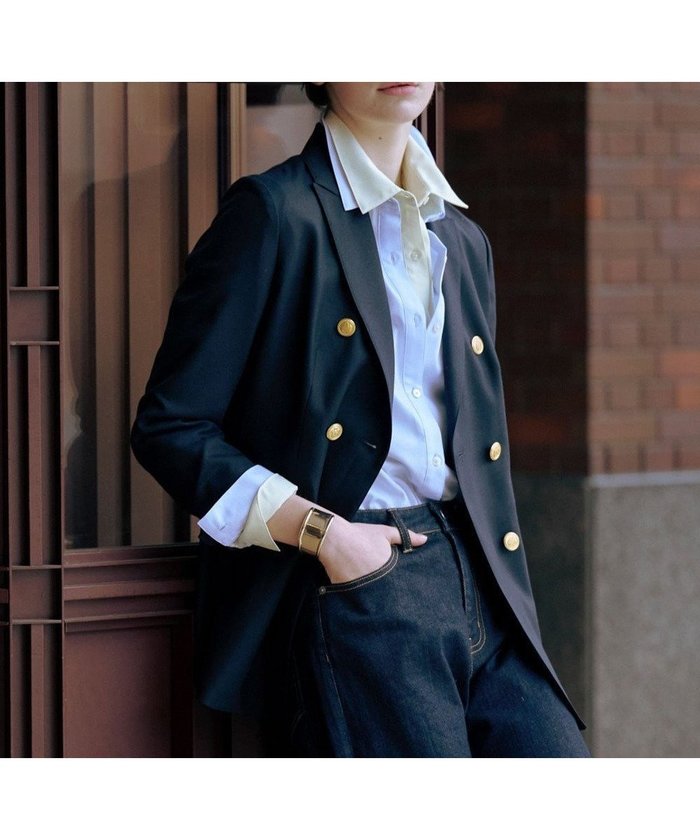 【ジェイ プレス/J.PRESS】のオックス ダブル テーラードジャケット インテリア・キッズ・メンズ・レディースファッション・服の通販 founy(ファニー) https://founy.com/ ファッション Fashion レディースファッション Fashion for Women アウター Coat / Outerwear Collection レディースジャケット・軽アウター Jackets テーラードジャケット / 通勤・きれいめスタイル Tailored Jackets & Blazers オックス Oxford Fabric シルク Silk, 100% Silk ジャケット Jacket, Outerwear ダブル Double, Double-Breasted マニッシュ Mannish, Boyish メタル Metal, Metal Parts リラックス Relax, Relaxed Fit エレガント 上品 Elegant A/W・秋冬 Autumn/Winter |ID: prp329100004297301 ipo3291000000033022761