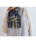 【ムーンバット/MOONBAT】のWEB限定【洗える】ミエル (miel) カシミヤ100% チェックマフラー ネイビーブルー|ID: prp329100004297547 ipo3291000000029804793