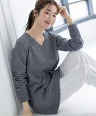 【ティアクラッセ/Tiaclasse】の【洗える】Vネックリブニットチュニック グレー|ID: prp329100004297607 ipo3291000000031951574