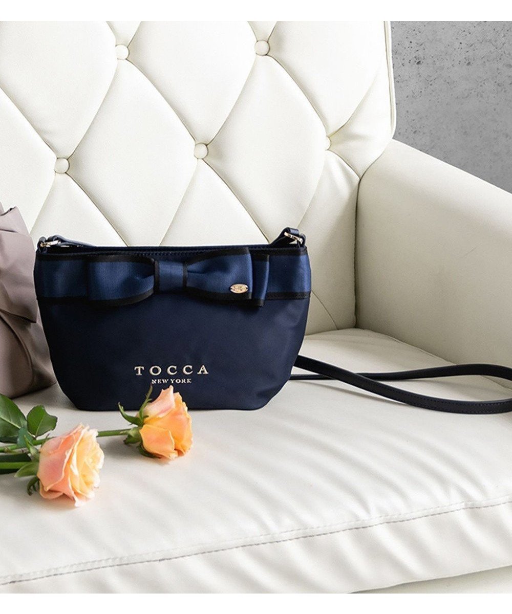 【トッカ/TOCCA】のBICOLOR RIBBON POCHETTE ポシェット インテリア・キッズ・メンズ・レディースファッション・服の通販 founy(ファニー) 　ファッション　Fashion　レディースファッション　WOMEN　シンプル　Simple　ポケット　Pocket　ポシェット　Pochette　リュクス　Luxe　財布　Wallet　ネイビー系|ID: prp329100004297950 ipo3291000000031951041