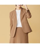 【ジェイ プレス/J.PRESS】の【洗える】アルガンシルク ノーカラー ジャケット キャメル系|ID: prp329100004298104 ipo3291000000029806549