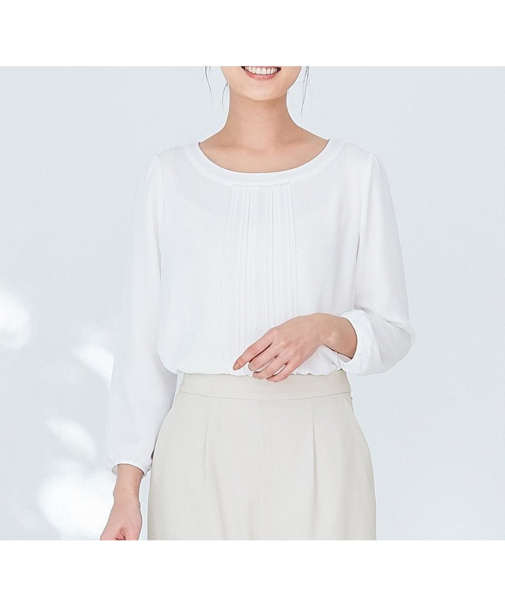 【エニィ スィス/any SiS】の【洗える】フロントプリーツシフォンブラウス 人気、トレンドファッション・服の通販 founy(ファニー) 　ファッション　Fashion　レディースファッション　WOMEN　トップス・カットソー　Tops/Tshirt　シャツ/ブラウス　Shirts/Blouses　ロング / Tシャツ　T-Shirts　カットソー　Cut and Sewn　カットソー　Cut And Sew　シフォン　Chiffon　ジョーゼット　Georgette　ストレッチ　Stretch　セレモニー　Ceremony　ドレープ　Drape　フロント　Front　プリーツ　Pleats　ビジネス 仕事 通勤　Business　卒業式　Graduation Ceremony　洗える　Washable　A/W・秋冬　Aw・Autumn/Winter・Fw・Fall-Winter　 other-1|ID: prp329100004298142 ipo3291000000031990885
