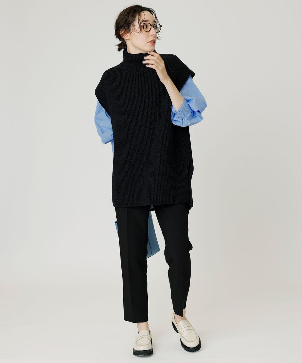【アンフィーロ 自由区/UNFILO】のイージーパンツ テーパード インテリア・キッズ・メンズ・レディースファッション・服の通販 founy(ファニー) 　ファッション　Fashion　レディースファッション　Fashion for Women　パンツ　Pants & Trousers　ストレッチ　Stretch, Stretchy Fabric　ストレート　Straight, Straight Cut　センター　Center, Center Line　テーパード　Tapered, Tapered Pants　洗える　Machine Washable　A/W・秋冬　Autumn/Winter　雑誌　Magazine, Fashion Magazine　ブラック系|ID: prp329100004298217 ipo3291000000032479480