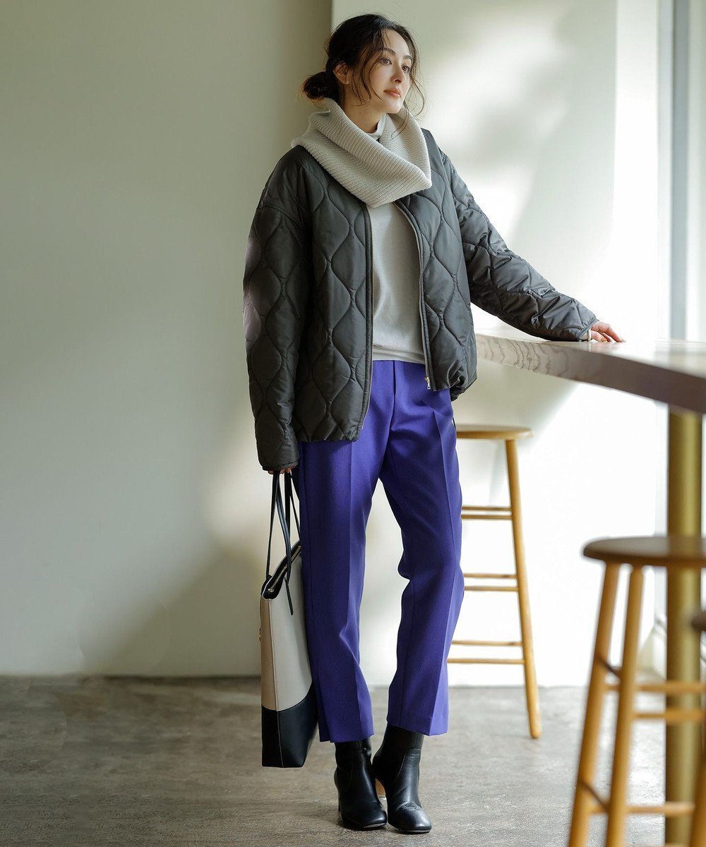 【アンフィーロ 自由区/UNFILO】のイージーパンツ テーパード インテリア・キッズ・メンズ・レディースファッション・服の通販 founy(ファニー) 　ファッション　Fashion　レディースファッション　Fashion for Women　パンツ　Pants & Trousers　ストレッチ　Stretch, Stretchy Fabric　ストレート　Straight, Straight Cut　センター　Center, Center Line　テーパード　Tapered, Tapered Pants　洗える　Machine Washable　A/W・秋冬　Autumn/Winter　雑誌　Magazine, Fashion Magazine　パープル系|ID: prp329100004298217 ipo3291000000032479483