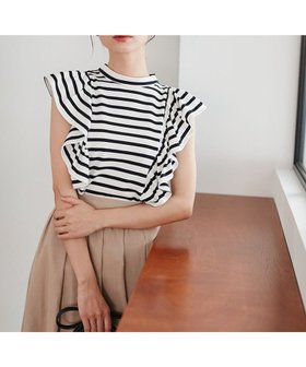 【組曲/KUMIKYOKU】の【洗える】コットンバスクラッフル Tシャツ 人気、トレンドファッション・服の通販 founy(ファニー) ファッション Fashion レディースファッション WOMEN トップス・カットソー Tops/Tshirt シャツ/ブラウス Shirts/Blouses ロング / Tシャツ T-Shirts カットソー Cut and Sewn 春 Spring 洗える Washable カットソー Cut And Sew コンパクト Compact スタンド Stand なめらか Smooth バスク Basque ラッフル Raffle S/S・春夏 Ss・Spring/Summer 夏 Summer |ID:prp329100004298227