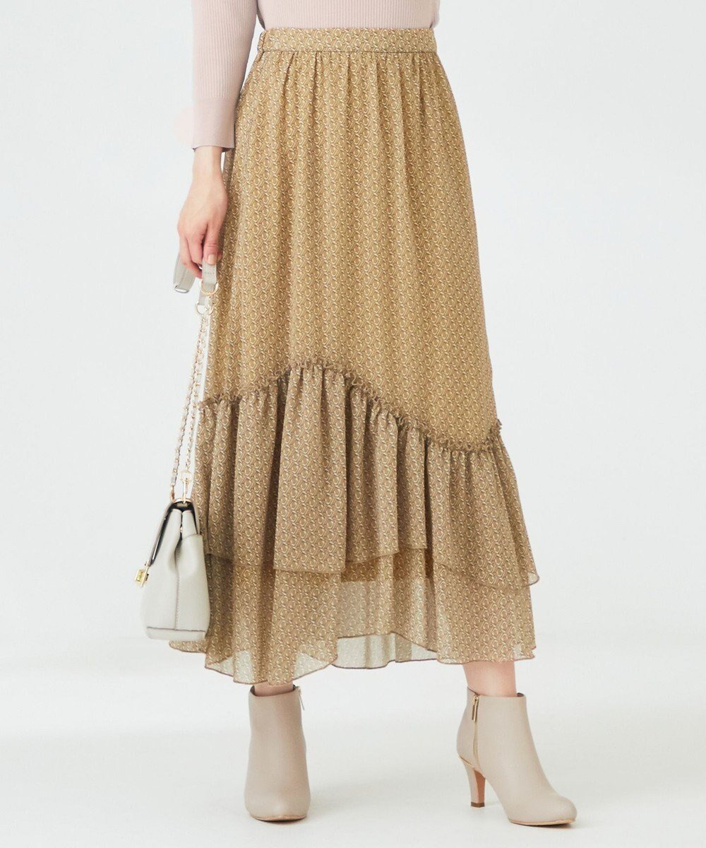 【エニィ スィス/any SiS】の【洗える】ティアードプリント スカート インテリア・キッズ・メンズ・レディースファッション・服の通販 founy(ファニー) 　ファッション　Fashion　レディースファッション　WOMEN　スカート　Skirt　イレギュラー　Irregular　カットソー　Cut And Sew　クラシカル　Classical　サンダル　Sandals　シフォン　Chiffon　スクエア　Square　スニーカー　Sneakers　ティアード　Tiered　ティアードスカート　Tiered Skirt　トレンド　Trend　プリント　Print　ポケット　Pocket　モチーフ　Motif　夏　Summer　春　Spring　S/S・春夏　Ss・Spring/Summer　洗える　Washable　秋　Autumn/Fall　A/W・秋冬　Aw・Autumn/Winter・Fw・Fall-Winter　マスタード系|ID: prp329100004298351 ipo3291000000032236347