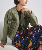 【グレース コンチネンタル/GRACE CONTINENTAL】のビジューノーカラーアーミージャケット 人気、トレンドファッション・服の通販 founy(ファニー) ファッション Fashion レディースファッション WOMEN アウター Coat Outerwear ジャケット Jackets ノーカラージャケット No Collar Leather Jackets A/W・秋冬 Aw・Autumn/Winter・Fw・Fall-Winter サテン Satin ジャケット Jacket ビジュー Bijou フェミニン Feminine ミリタリー Military 定番 Standard thumbnail カーキ|ID: prp329100004298364 ipo3291000000029807537