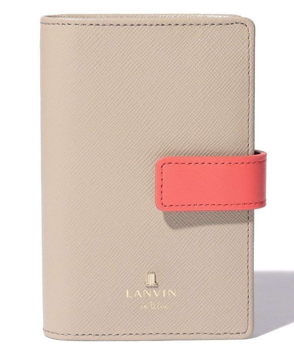 【ランバン オン ブルー/LANVIN en Bleu】のリュクサンブールカラー カードケース インテリア・キッズ・メンズ・レディースファッション・服の通販 founy(ファニー) 　ファッション　Fashion　レディースファッション　WOMEN　財布　Wallets　カードケース/名刺入れ　Card Cases　シンプル　Simple　フロント　Front　プリント　Print　メタル　Metal　モチーフ　Motif　財布　Wallet　グレージュ|ID: prp329100004298719 ipo3291000000029808962