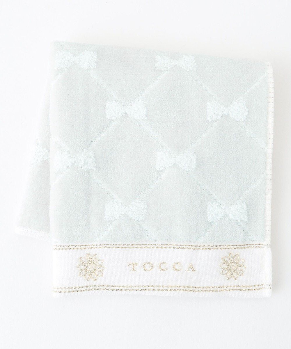 【トッカ/TOCCA】の【TOWEL COLLECTION】CHECKER RIBBON TOWELCHIEF タオルチーフ インテリア・キッズ・メンズ・レディースファッション・服の通販 founy(ファニー) 　ファッション　Fashion　レディースファッション　Fashion for Women　ミニ財布・二つ折り財布　Wallets & Card Cases　タオル　Towel, Bath Towel　ハンカチ　Handkerchief, Hanky　ハンド　Hand, Handmade　リボン　Ribbon, Bow　エレガント 上品　Elegant　財布　Wallet, Purse　スカイブルー系|ID: prp329100004298844 ipo3291000000033183318