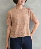 【ムーク/muuc】の〈高品質シルク100%〉透かしレース編み 半袖プルオーバー ブロンド|ID: prp329100004299497 ipo3291000000030023814