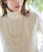 【ティアクラッセ/Tiaclasse】の【小倉優子さん着用・日本製】大人可愛い2連風チェーンネックレス ゴールド|ID: prp329100004299511 ipo3291000000033530168