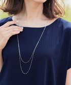 【ティアクラッセ/Tiaclasse】の【安田美沙子さん 小倉優子さん着用・日本製】大人可愛い2連風チェーンネックレス シルバー|ID: prp329100004299511 ipo3291000000034270130