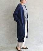 【ムーク/muuc】の〈高品質シルク&スーピマ超長綿〉〈洗えるニット〉〈通年着られる〉シルクコットンのロングカーディガン ネイビー|ID: prp329100004299599 ipo3291000000029812167