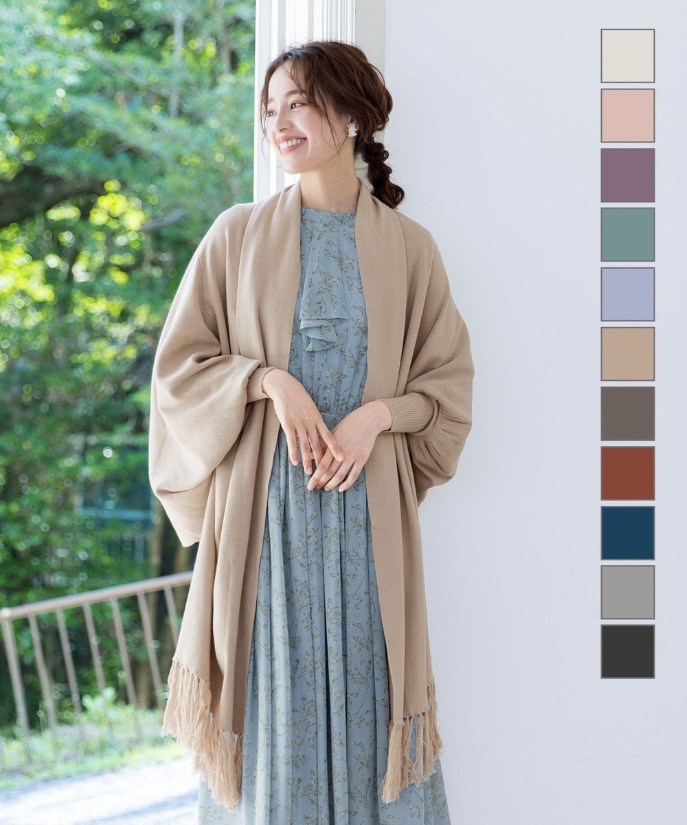 【ティアクラッセ/Tiaclasse】の【洗える】ストール風カーディガン インテリア・キッズ・メンズ・レディースファッション・服の通販 founy(ファニー) 　ファッション　Fashion　レディースファッション　Fashion for Women　ウォッシャブル　Machine Washable　カーディガン　Cardigan, Knitwear　ストール　Stole, Wrap　チュニック　Tunic, Long Top　再入荷　Restock / Back in Stock　冬　Winter / This Winter　新作・新入荷　New Arrivals / New In　春　Spring　楽ちん　Easy Fit, Comfortable　洗える　Machine Washable　無地　Plain, Solid Color　秋　Autumn　A/W・秋冬　Autumn/Winter　長袖　Long Sleeve, Full Sleeve　グレージュ|ID: prp329100004299740 ipo3291000000033516087