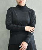 【ムーク/muuc】の〈高品質スーパー120S極細ウールニット〉〈洗えるニット〉レース編みハイネックプルオーバー チャコールグレー|ID: prp329100004299822 ipo3291000000030023843