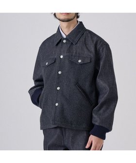 【リポ トレンタ アンニ/Ripo trenta anni / MEN】の【ゆったりめ】DOCKING DENIM VARSITY JACKET ドッキングデニムジャケット 人気、トレンドファッション・服の通販 founy(ファニー) ファッション Fashion メンズファッション MEN アウター Coats Outerwear/Men デニム Denim Jackets インディゴ Indigo ジャケット Jacket デニム Denim ドッキング Docking ブルゾン Blouson メルトン Melton A/W・秋冬 Aw・Autumn/Winter・Fw・Fall-Winter エレガント 上品 Elegant |ID:prp329100004300375