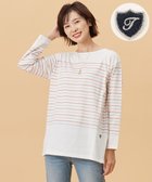 【ジェイ プレス/J.PRESS】の【完全受注生産】バスクボーダー ロング丈 カットソー T×オレンジ|ID: prp329100004300482 ipo3291000000029815401