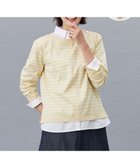 【ジェイ プレス/J.PRESS】の【完全受注生産】バスクボーダー レギュラー丈 ボタンデザイン カットソー ロゴ×イエロー|ID: prp329100004300497 ipo3291000000029815449