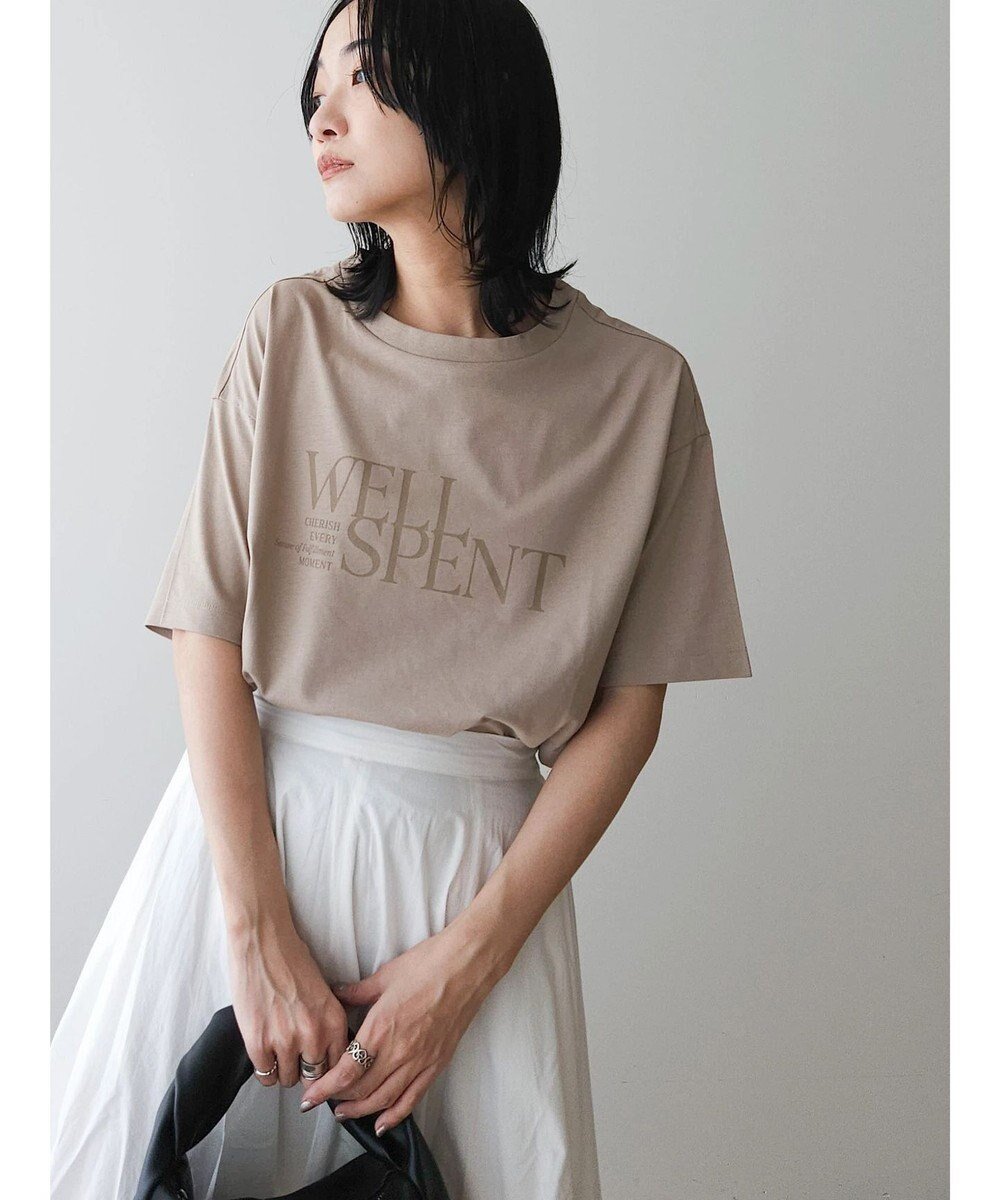 【グリーンパークス/Green Parks】の汗染み防止アソートロゴTシャツ インテリア・キッズ・メンズ・レディースファッション・服の通販 founy(ファニー) 　ファッション　Fashion　レディースファッション　WOMEN　トップス・カットソー　Tops/Tshirt　シャツ/ブラウス　Shirts/Blouses　ロング / Tシャツ　T-Shirts　カットソー　Cut and Sewn　カットソー　Cut And Sew　バランス　Balance　ベーシック　Basic　ポケット　Pocket　夏　Summer　春　Spring　S/S・春夏　Ss・Spring/Summer　Gray Beige|ID: prp329100004300601 ipo3291000000031991431