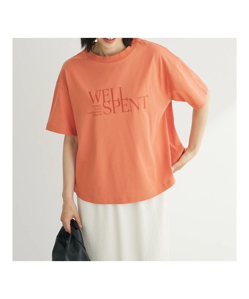 【グリーンパークス/Green Parks】の汗染み防止アソートロゴTシャツ インテリア・キッズ・メンズ・レディースファッション・服の通販 founy(ファニー) 　ファッション　Fashion　レディースファッション　WOMEN　トップス・カットソー　Tops/Tshirt　シャツ/ブラウス　Shirts/Blouses　ロング / Tシャツ　T-Shirts　カットソー　Cut and Sewn　カットソー　Cut And Sew　バランス　Balance　ベーシック　Basic　ポケット　Pocket　夏　Summer　春　Spring　S/S・春夏　Ss・Spring/Summer　Orange|ID: prp329100004300601 ipo3291000000031991433
