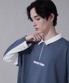 【ウィゴー/WEGO / MEN】のドルマンポンチハーフZIPT(LS) ブルー|ID: prp329100004300745 ipo3291000000029816362