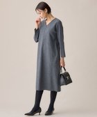 【自由区/JIYU-KU】のウールニットコンビジャージーVネック ワンピース 人気、トレンドファッション・服の通販 founy(ファニー) ファッション Fashion レディースファッション WOMEN ワンピース Dress おすすめ Recommend ウォーム Worm シンプル Simple ダブル Double エレガント 上品 Elegant 再入荷 Restock/Back In Stock/Re Arrival A/W・秋冬 Aw・Autumn/Winter・Fw・Fall-Winter thumbnail グレー系|ID: prp329100004300840 ipo3291000000030267647