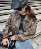 【ウィゴー/WEGO】のPUショートブルゾン ブラウン|ID: prp329100004305308 ipo3291000000029851779