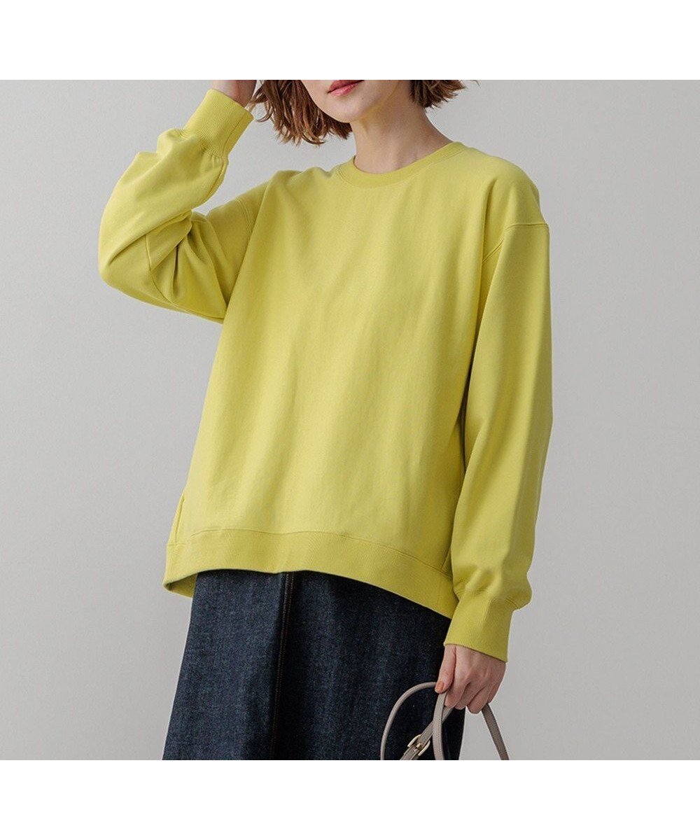 【23区/NIJYUSANKU】の【WEB 一部店舗限定カラーあり/Oggi2月号掲載】カラー スウェット インテリア・キッズ・メンズ・レディースファッション・服の通販 founy(ファニー) 　雑誌掲載アイテム　Magazine Items　ファッション雑誌　Fashion Magazines　オッジ　Oggi　ファッション　Fashion　レディースファッション　Ladies' Fashion Online　トップス・カットソー　Tops/Tshirt　シャツ/ブラウス　Shirts/Blouses　パーカ　Sweats　ロング / Tシャツ　T-Shirts　スウェット　Sweat　カットソー　Cut and Sewn　春　Spring　カットソー　Cut And Sew　コイン　Coin　スウェット　Sweat　ストーン　Stone　雑誌　Magazine　ターコイズ　Turquoise　ダイヤモンド　Diamond　デニム　Denim　定番　Standard　2月号　February Issue　ネックレス　Necklace　人気　Popularity　バランス　Balance　パール　Pearl　フィット　Fit　フェミニン　Feminine　プレート　Plate　ポケット　Pocket　ペリドット|ID: prp329100004306788 ipo3291000000032539912