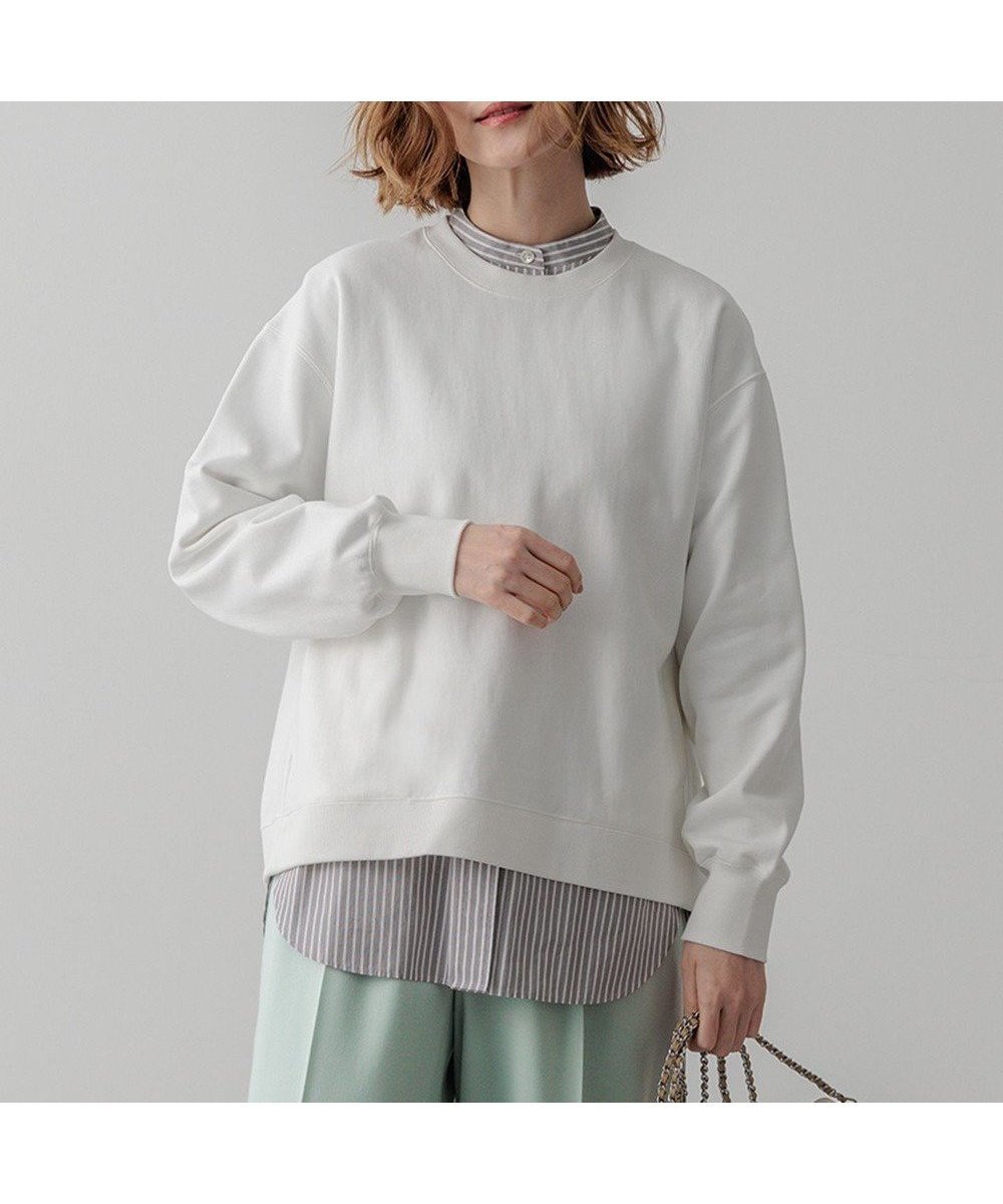 【23区/NIJYUSANKU】の【WEB 一部店舗限定カラーあり/Oggi2月号掲載】カラー スウェット インテリア・キッズ・メンズ・レディースファッション・服の通販 founy(ファニー) 　雑誌掲載アイテム　Magazine Items　ファッション雑誌　Fashion Magazines　オッジ　Oggi　ファッション　Fashion　レディースファッション　Ladies' Fashion Online　トップス・カットソー　Tops/Tshirt　シャツ/ブラウス　Shirts/Blouses　パーカ　Sweats　ロング / Tシャツ　T-Shirts　スウェット　Sweat　カットソー　Cut and Sewn　春　Spring　カットソー　Cut And Sew　コイン　Coin　スウェット　Sweat　ストーン　Stone　雑誌　Magazine　ターコイズ　Turquoise　ダイヤモンド　Diamond　デニム　Denim　定番　Standard　2月号　February Issue　ネックレス　Necklace　人気　Popularity　バランス　Balance　パール　Pearl　フィット　Fit　フェミニン　Feminine　プレート　Plate　ポケット　Pocket　[一部店舗限定カラー]ダイヤモンド|ID: prp329100004306788 ipo3291000000032539914