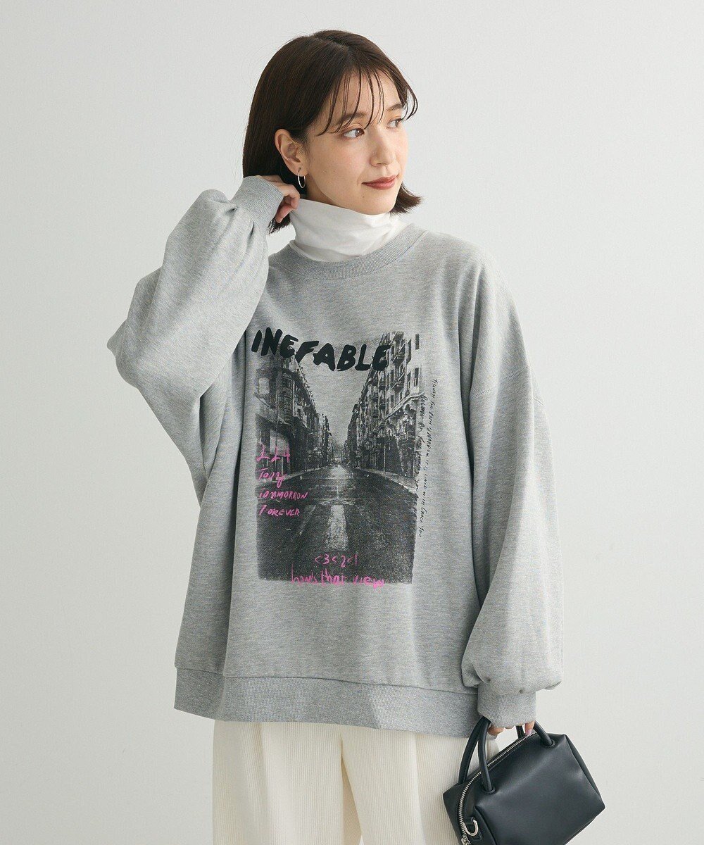 【グリーンパークス/Green Parks】の・DOUBLE FLAGS フォトptスウェット インテリア・キッズ・メンズ・レディースファッション・服の通販 founy(ファニー) 　ファッション　Fashion　レディースファッション　WOMEN　トップス・カットソー　Tops/Tshirt　パーカ　Sweats　スウェット　Sweat　おすすめ　Recommend　グラフィック　Graphic　スウェット　Sweat　プリント　Print　ポケット　Pocket　ルーズ　Loose　A/W・秋冬　Aw・Autumn/Winter・Fw・Fall-Winter　Gray Mixture|ID: prp329100004306854 ipo3291000000031930539