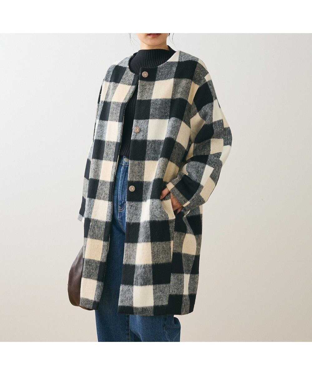 【グリーンパークス/Green Parks】のシャギーノーカラーコート 人気、トレンドファッション・服の通販 founy(ファニー) 　ファッション　Fashion　レディースファッション　WOMEN　アウター　Coat Outerwear　コート　Coats　ジャケット　Jackets　NEW・新作・新着・新入荷　New Arrivals　A/W・秋冬　Aw・Autumn/Winter・Fw・Fall-Winter　おすすめ　Recommend　インナー　Inner　ジャケット　Jacket　トレンド　Trend　ポケット　Pocket　マフラー　Scarf　今季　This Season　 other-1|ID: prp329100004306872 ipo3291000000029863789