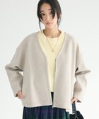 【クラフトスタンダードブティック/CRAFT STANDARD BOUTIQUE】の圧縮ウール風ZIP付きジャケット Beige|ID: prp329100004306906 ipo3291000000029863951