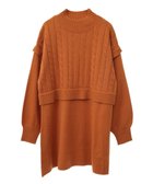 【グリーンパークス/Green Parks】のケーブルドッキングニットチュニック Orange|ID: prp329100004306909 ipo3291000000029863999