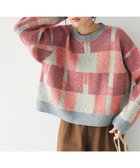 【クラフトスタンダードブティック/CRAFT STANDARD BOUTIQUE】の洗える/チェック柄ニットプルオーバー Red|ID: prp329100004306912 ipo3291000000029864091