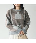 【クラフトスタンダードブティック/CRAFT STANDARD BOUTIQUE】の洗える/チェック柄ニットプルオーバー Brown|ID: prp329100004306912 ipo3291000000029864092