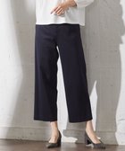 【ジェイ プレス/J.PRESS】の【セットアップ対応・洗える・抗菌防臭】T/Cポンチ セミワイド パンツ ネイビー系|ID: prp329100004306965 ipo3291000000029865244